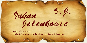 Vukan Jelenković vizit kartica